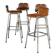 Tabourets de bar « Les Arcs » Dal Vera, sélectionnés par Charlotte Perriand. Lot de 4.