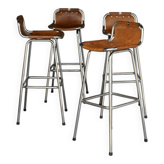 Dal Vera 'Les Arcs' barstools handpicked by Charlotte Perriand. Set of 4