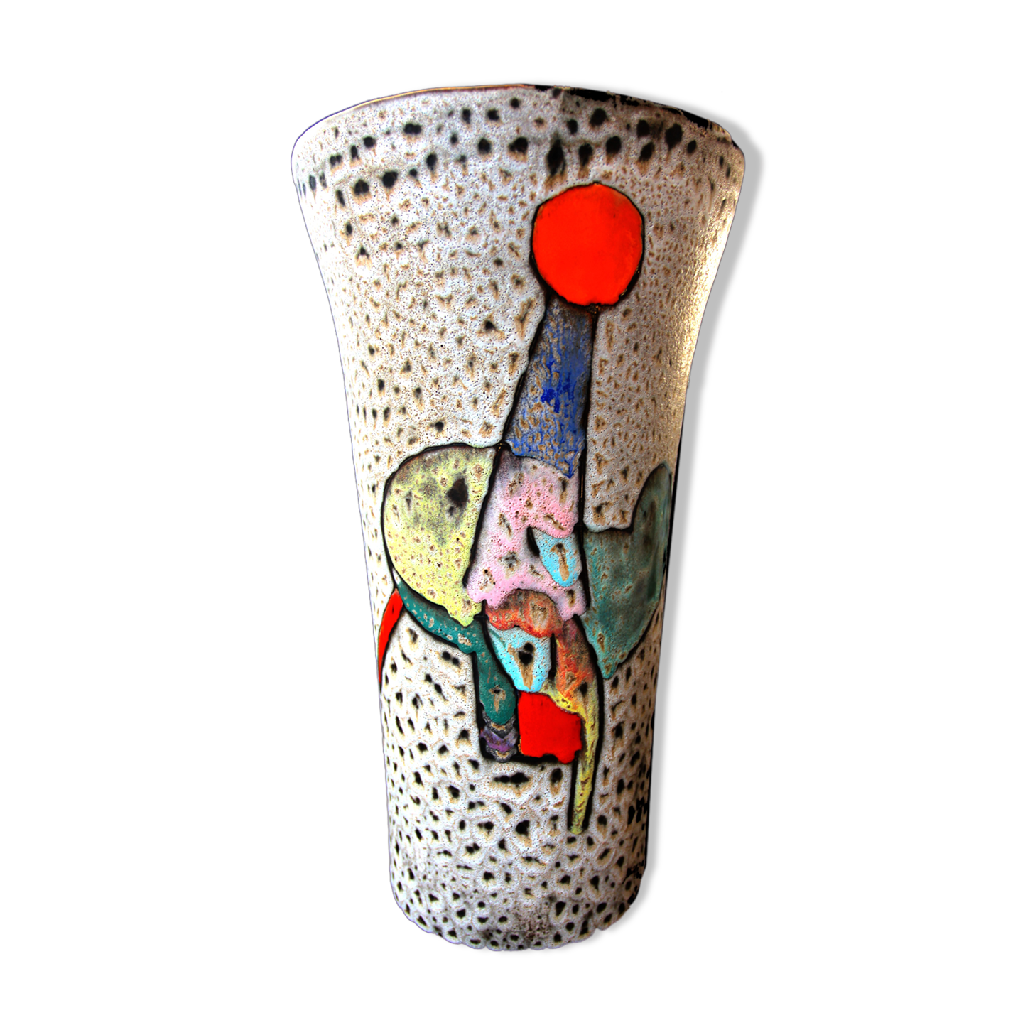 Large free-form abstract vase by Marius Bessone (Vallauris), c. 1950