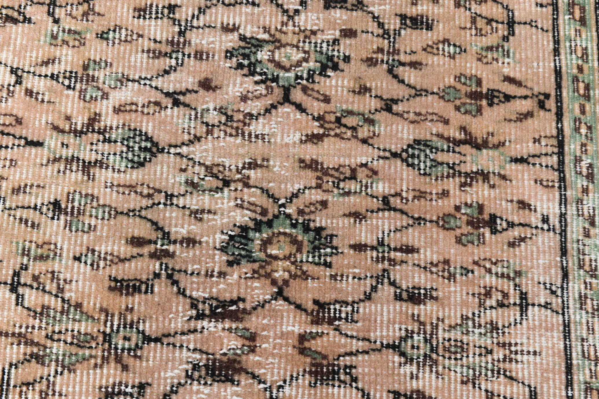 Light Blush Pink All-over Floral Vintage Rug, 188x276Cm