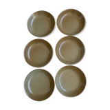 6 assiettes vintage en, grès