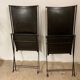 1950s vintage iron folding chairs and leather