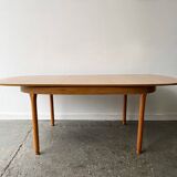 Grande table de salle à manger extensible de style moderne du milieu du siècle, années 1960, par Schreiber