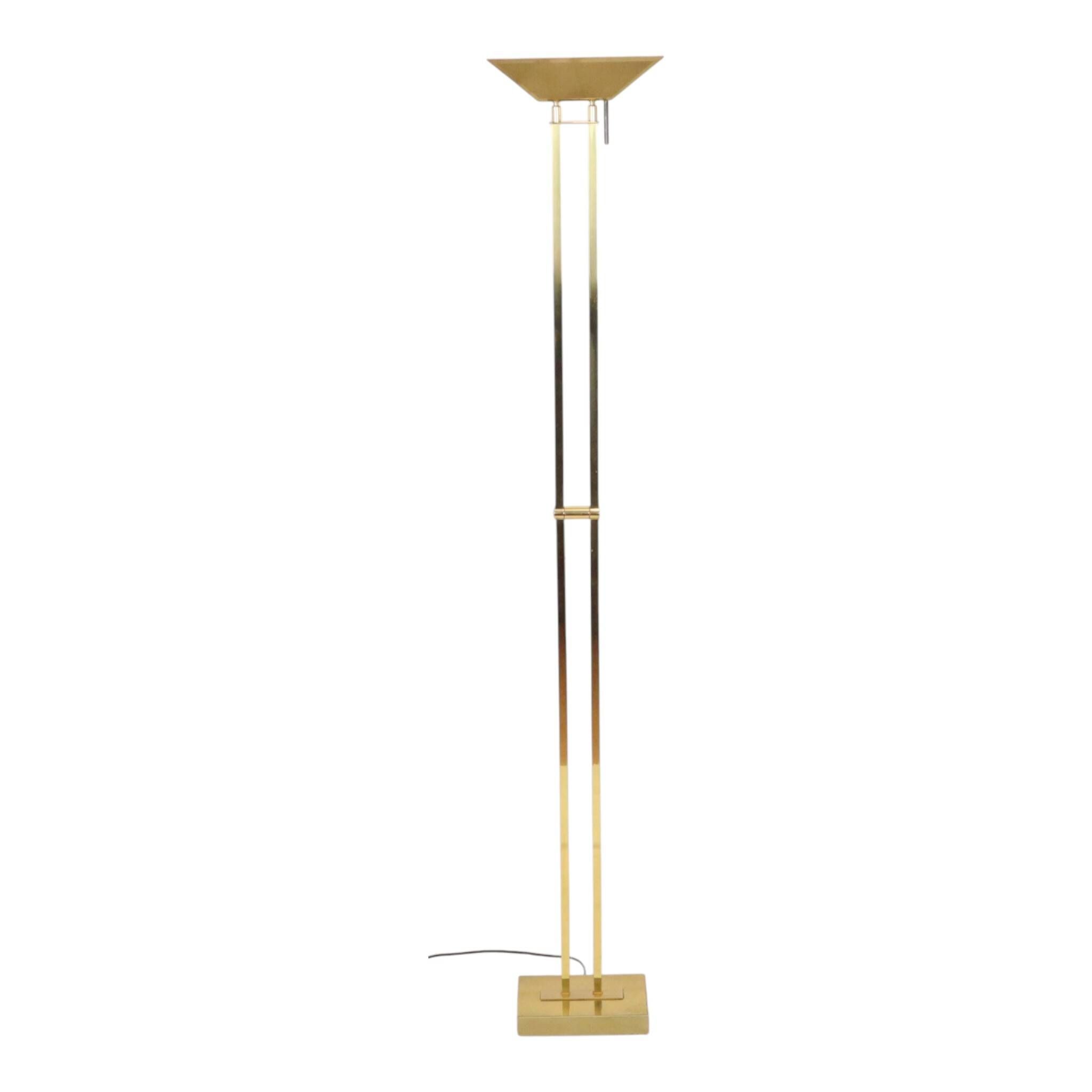 Gold Deknudt Floor Lamp, Willy Rizzo Design, Hollywood Regency