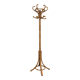 Vintage parrot coat rack in rattan and bamboo