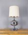Large vintage 1970s table lamp in chromed metal, Italian design