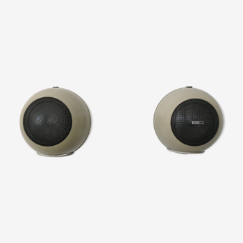 Pair of 1970s Bouyer spherical wall speakers