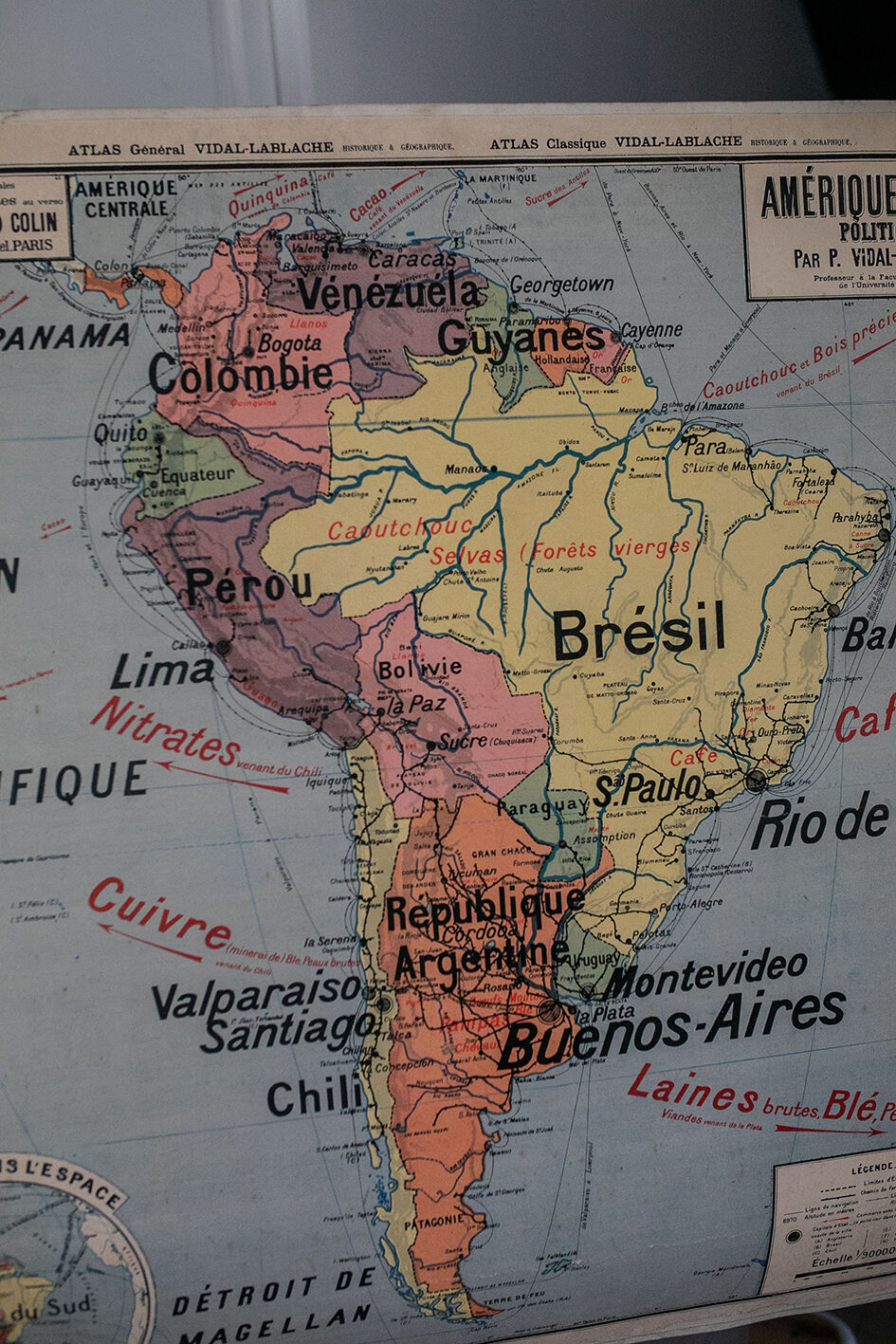 La carte de géographie Amérique du Sud Armand Colin n°20