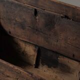 Alpine larch wood storage bench, Folk Art, Piedmont, 19th century