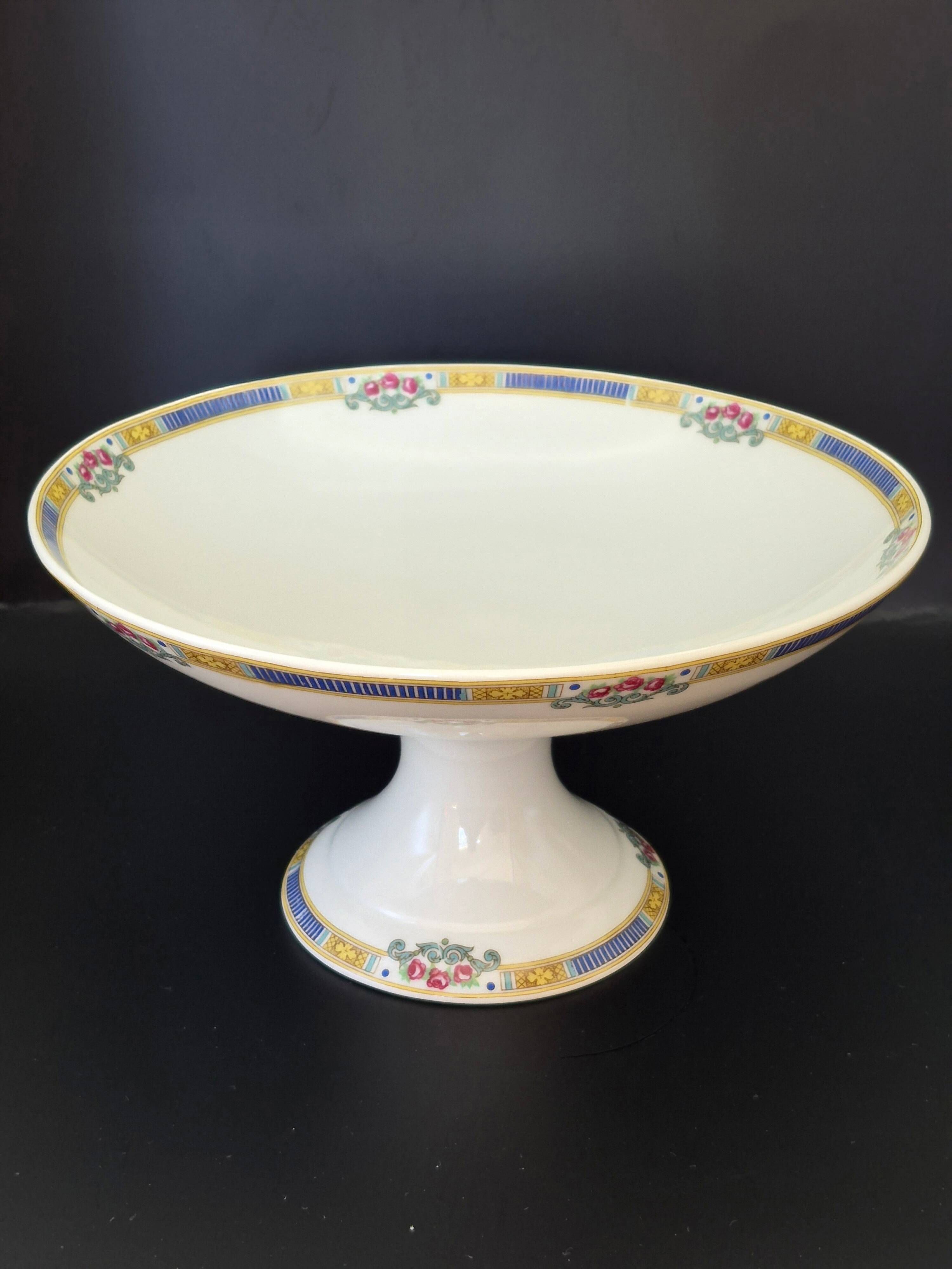 Compotier en porcelaine fine de Limoges Bernardaud & Cie – Art Déco – A712