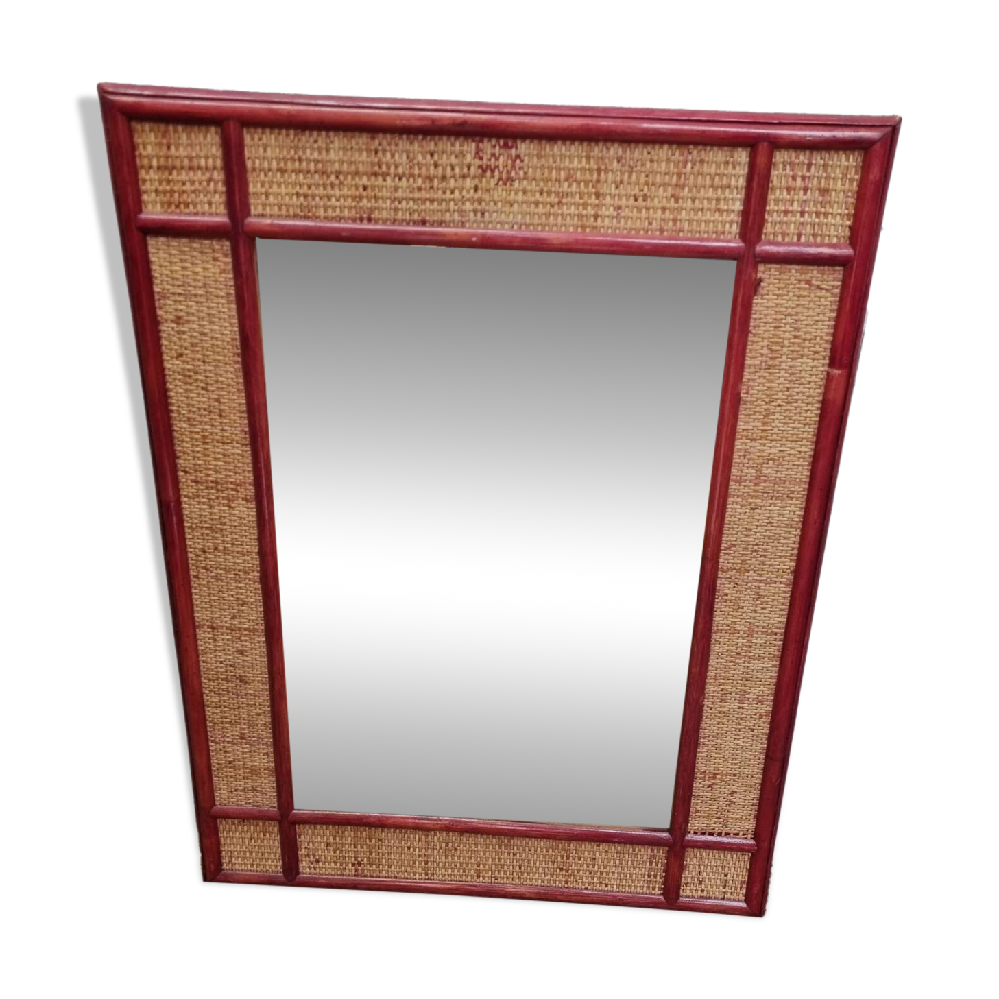 Miroir rotin (77x58cm)