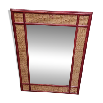 Miroir rotin (77x58cm)