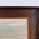 Oil on panel 20th century fishing boats by Jean Bernard Saint-Nazaire