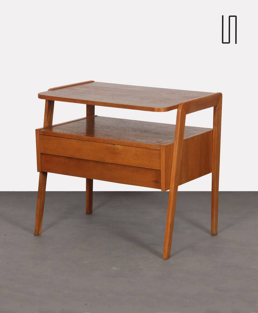 Oak TV cabinet from the Czech Republic, 1960s