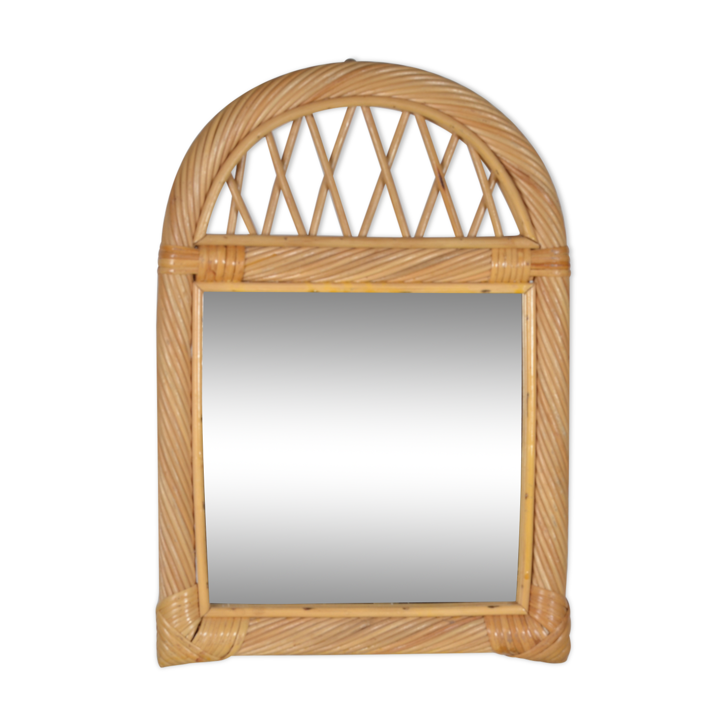 Rattan mirror 54 X 37 cm