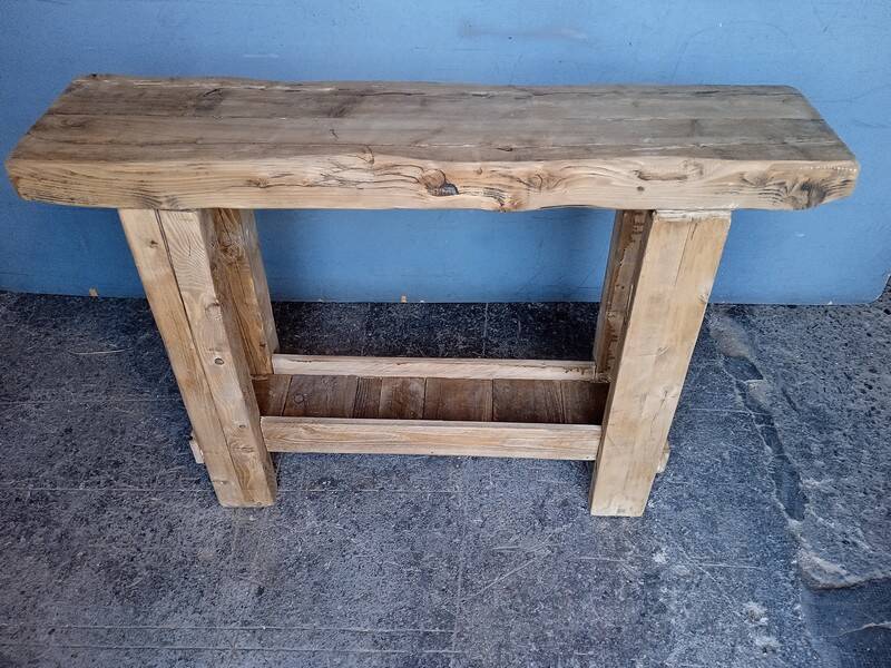 Brutalist console 120 cm solid wood