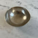 Silver-plated metal bowl — Sleek shape on a stand, modernist style
