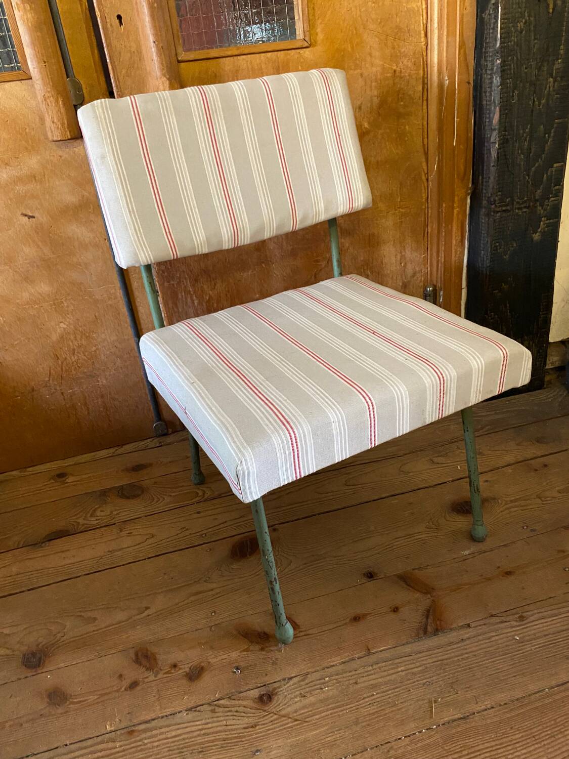 Industrial metal armchair