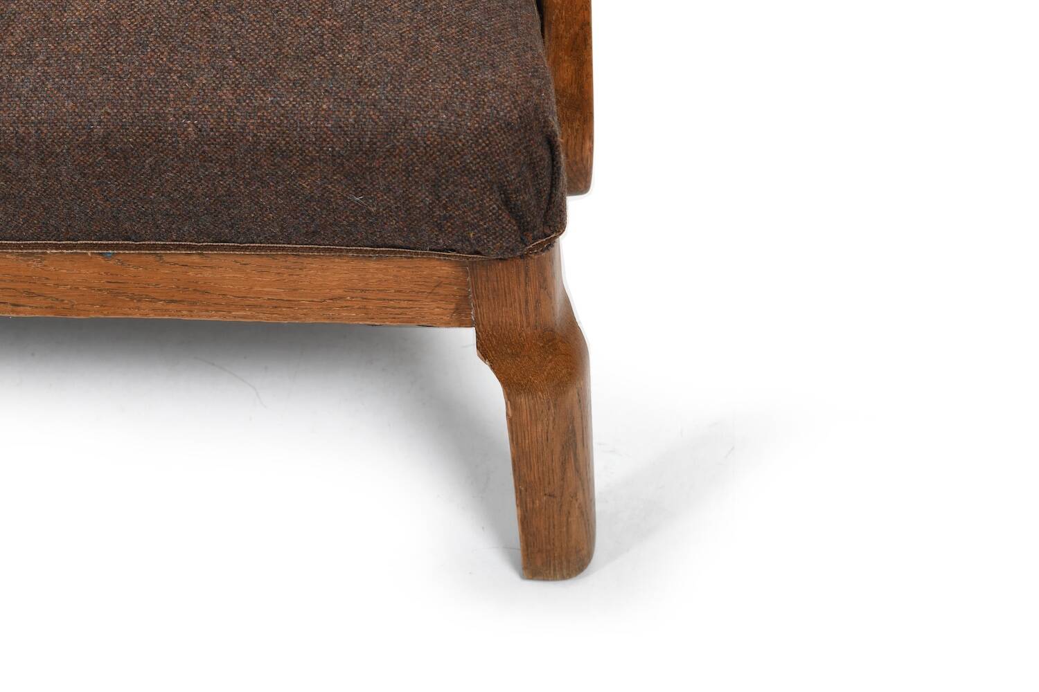 Solid Oak Sofa by Slagelse Møbelvaaek Denmark 1930s