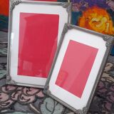Lot of 2 small silver metal frames from the 1920s/1930s