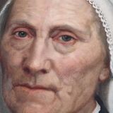 Charles Gislain (1826-1904) - Oil on oval canvas, Portrait of a Woman, 1887