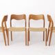 Set of 6 Møller Model 71 Chairs | Danish Modern Teak Dining Chairs | 1960s