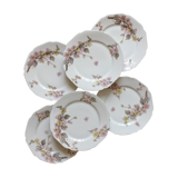 6 assiettes à dessert en porcelaine ancienne H&C, Maison Ragot Lilles début XXe