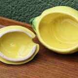 Slush mustard pot, lemon shape