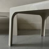 Prisunic coffee table in off-white fiberglass, 1970s design