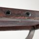Colonial Curule Stool in Leather and Wrought Iron, Mexico, 1940s