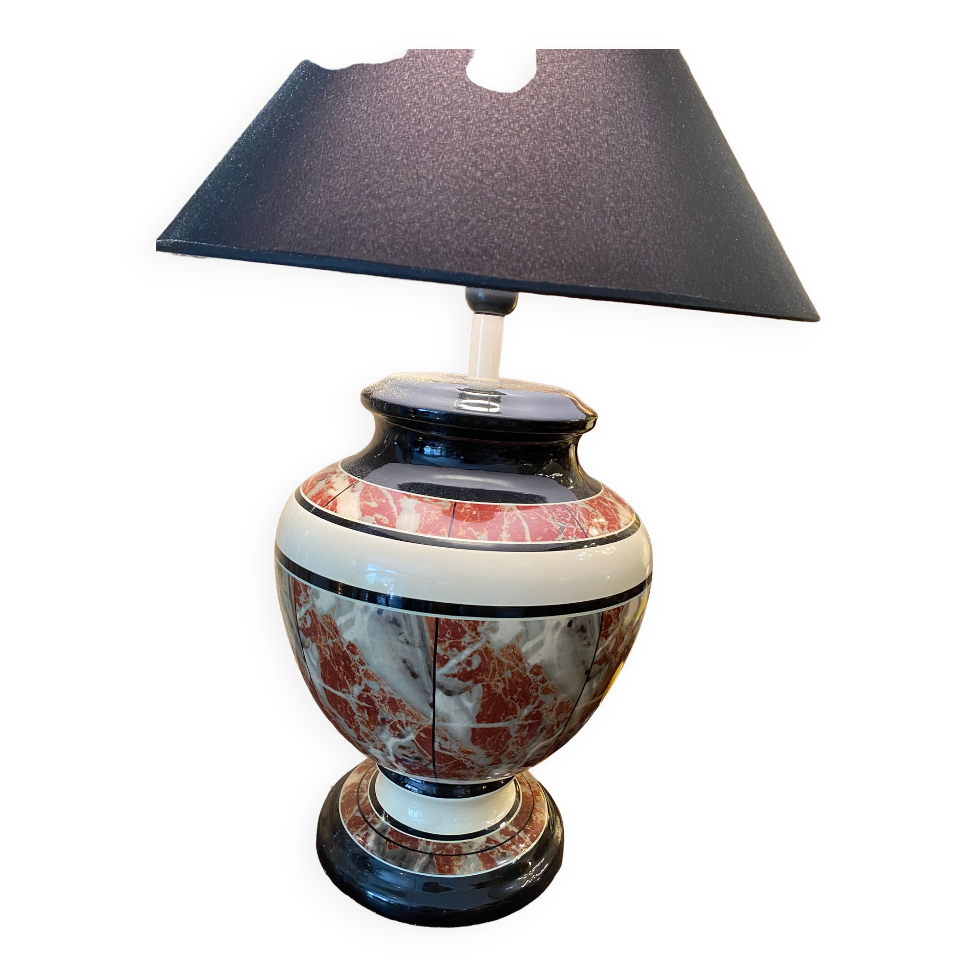 Imitation marble lamp 1980s