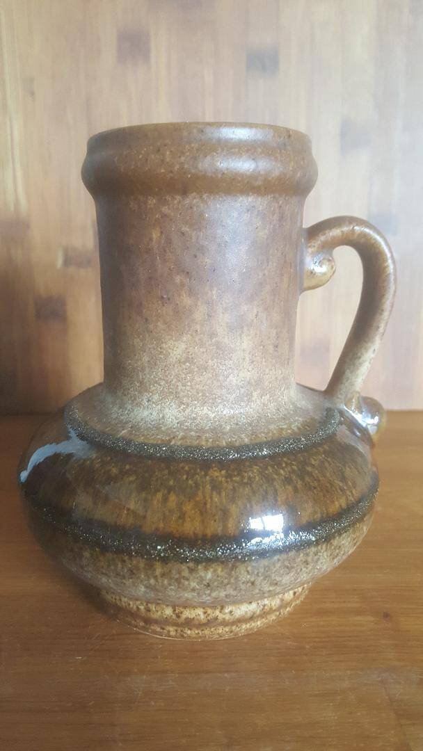 Vintage Strehla Germany Vase Brown