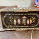 Old asian tea box box mother-of-pearl and wood xixth