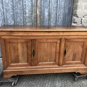 Louis Philippe style sideboard in solid walnut with 3 doors and 1 pull-out shelf.