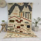 Handmade wool Berber rug 250 X 150 CM