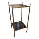 Side table or guéridon Maison Baguès bronze and glass