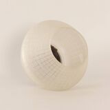 Frosted glass ceiling lamp with block pattern by brüne, 1960s