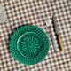 La Redoute x Selency lot de 4 assiettes barbotine vertes