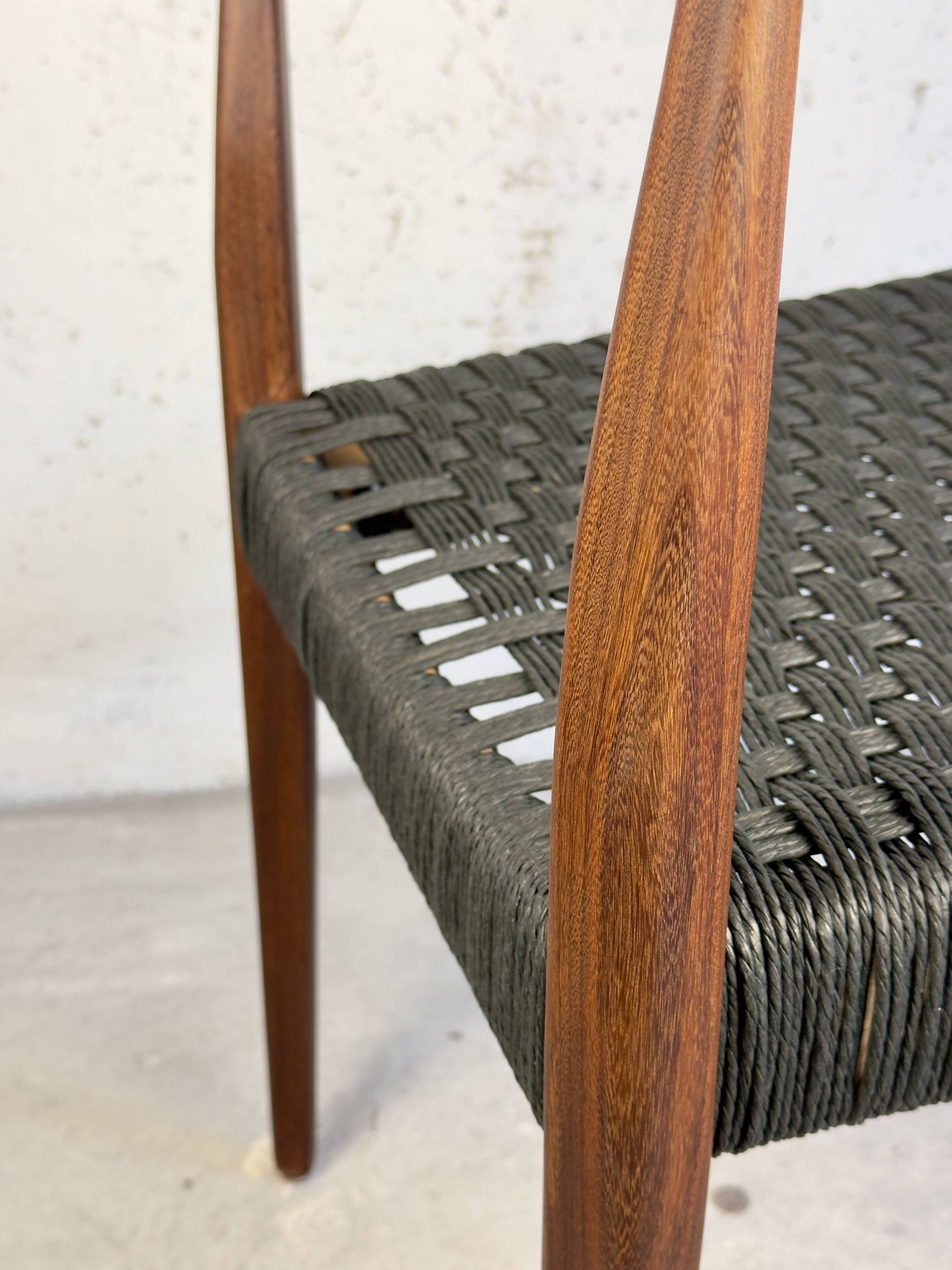 Dining chair – Teak and black Danish cord, 1960