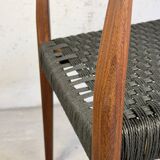 Dining Chair – Teak & Black Danish Cord,  1960