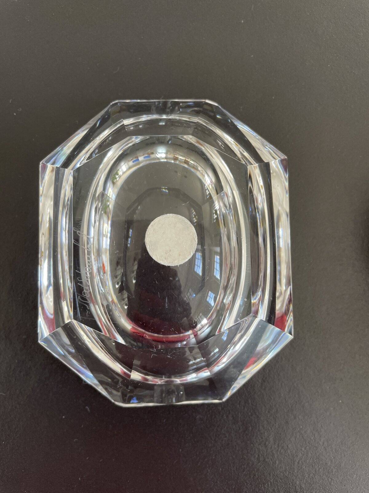 Crystal ashtray Val St Lambert Belgium