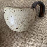 5 pyrite stoneware coffee cups with handle