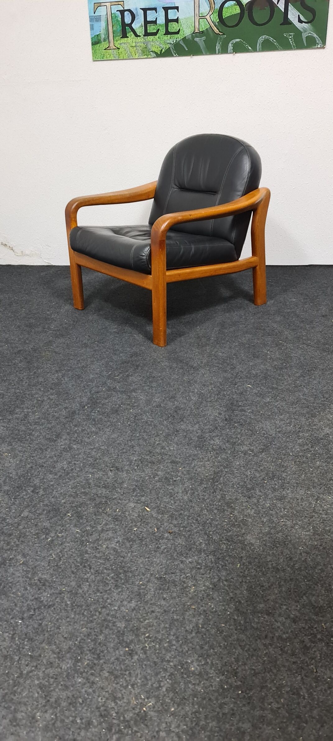 Fauteuil design danois en teck vintage par Komfort