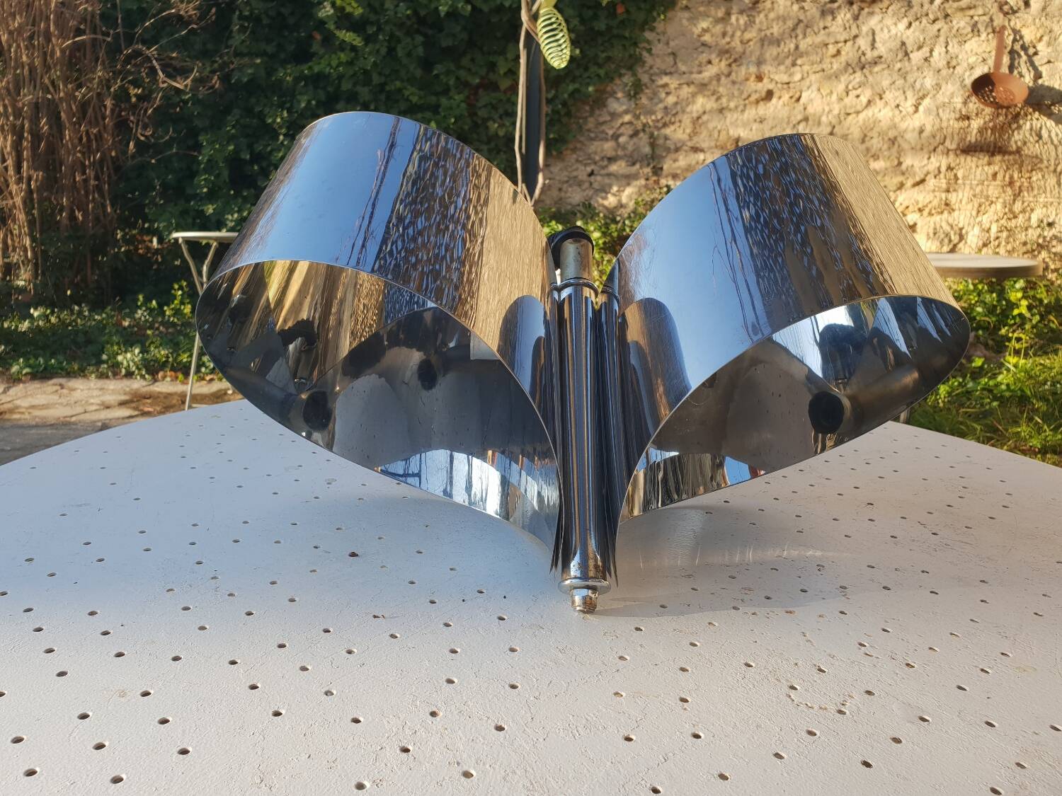 Lustre en inox 1970