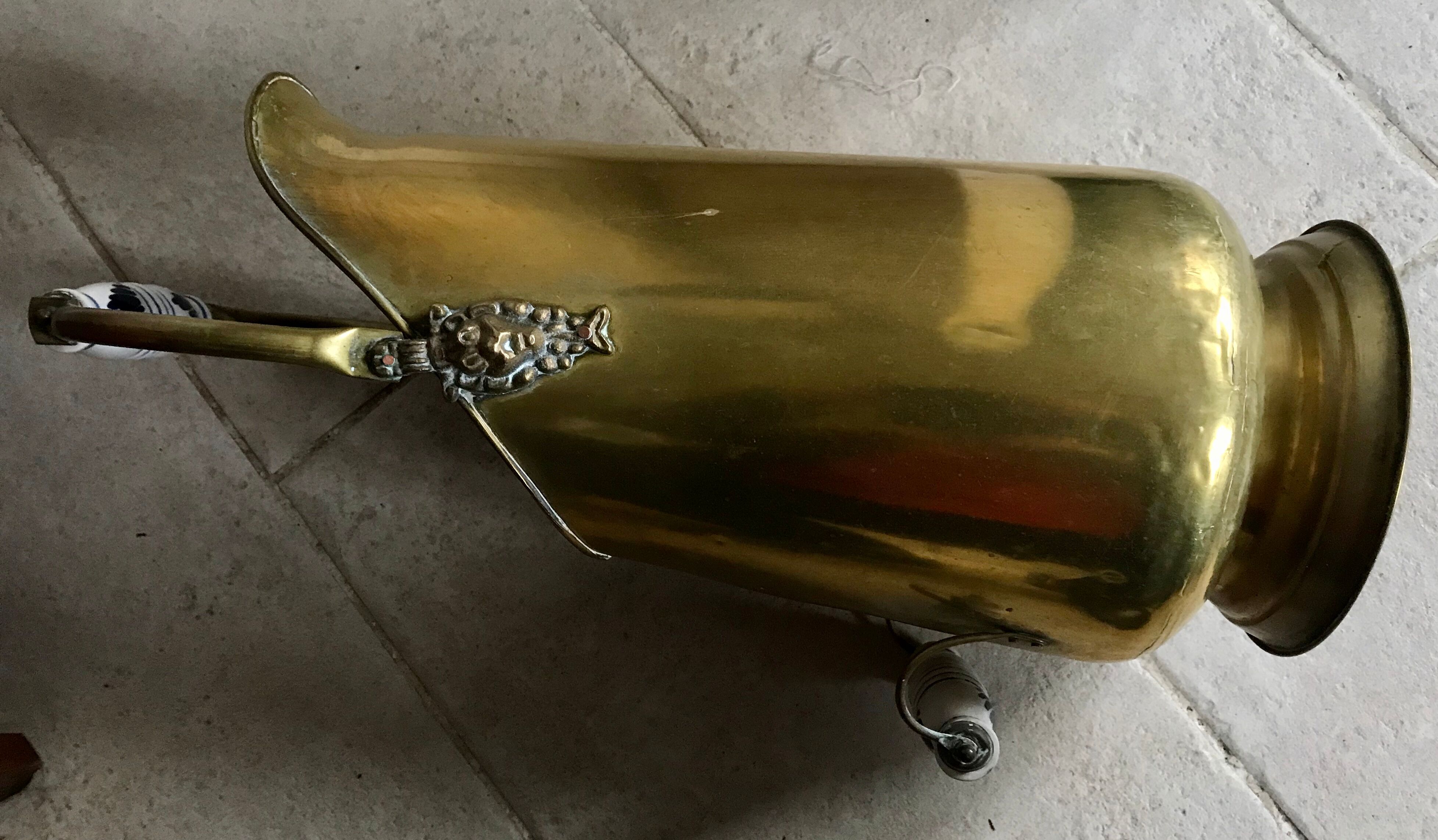 Brass coal bucket