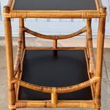 Bamboo rolling table.
