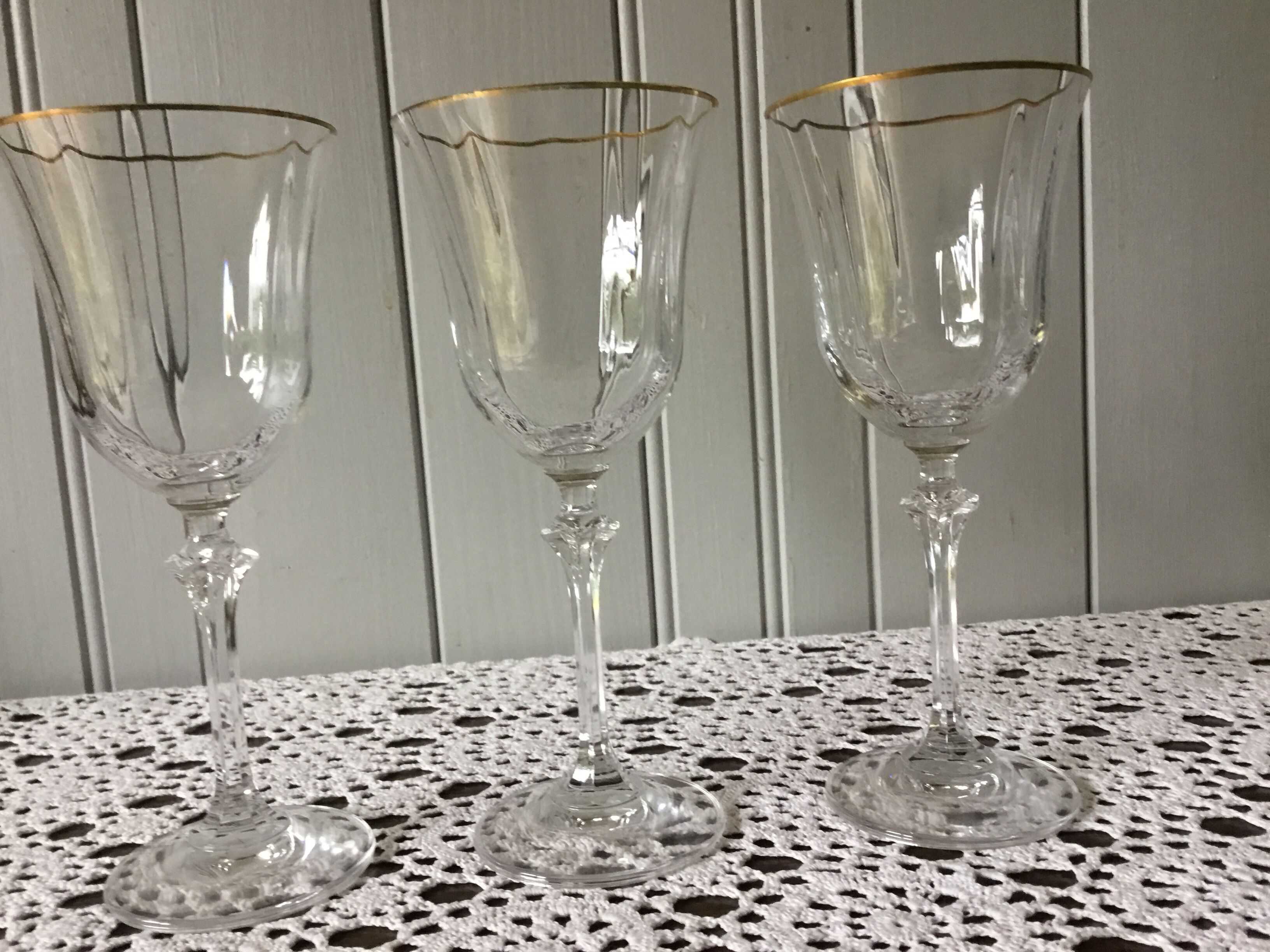 Antique foot glasses
