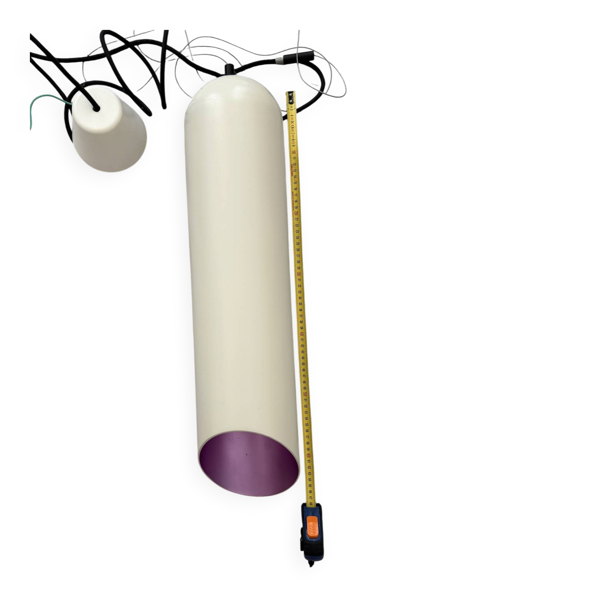 Suspension design white – metallic purple interior – Scandinavian style