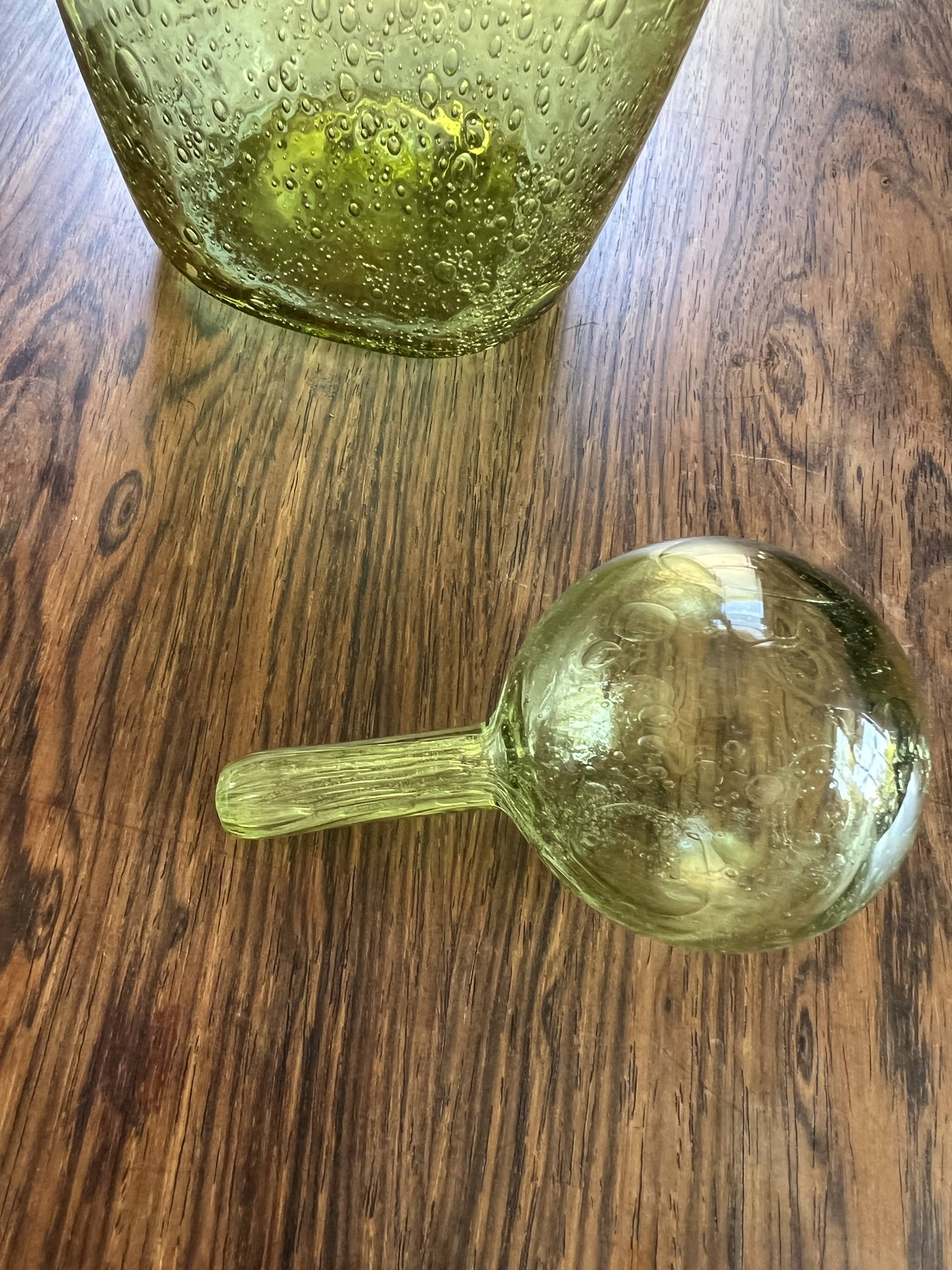 Biot carafe in blown glass