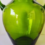 Green glass vase
